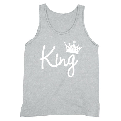 XtraFly Apparel Men's King White Crown Matching Couples Tank-Top