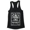 XtraFly Apparel Women's Vintage Cali Bear California Pride Racer-back Tank-Top