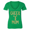 XtraFly Apparel Women's Cheer Mom Mother's Day V-neck Short Sleeve T-shirt