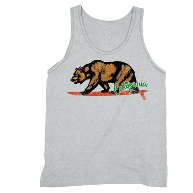 XtraFly Apparel Men's Surfing Bear California Pride Tank-Top