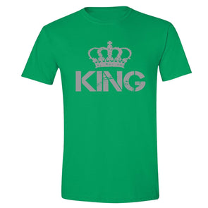 XtraFly Apparel Men's King Silver Crown Matching Couples Crewneck Short Sleeve T-shirt