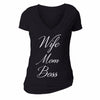 XtraFly Apparel Women's Best Mom Mother's Day V-neck Short Sleeve T-shirt