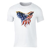 XtraFly Apparel Men's American Flag Distressed 4th of July Crewneck Short Sleeve T-shirt