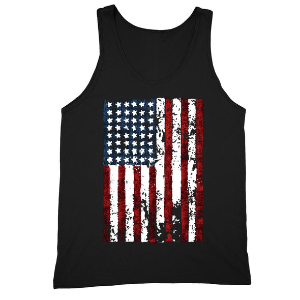 XtraFly Apparel Men's Flag USA Distressed American Pride Tank-Top