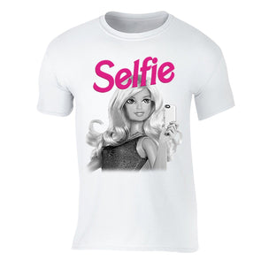 XtraFly Apparel Men's Selfie Doll Cellphone Novelty Gag Crewneck Short Sleeve T-shirt