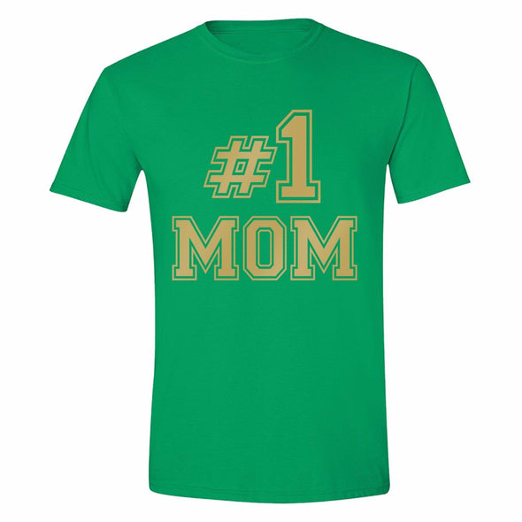 XtraFly Apparel Men's Number # 1 Mom Mother's Day Crewneck Short Sleeve T-shirt