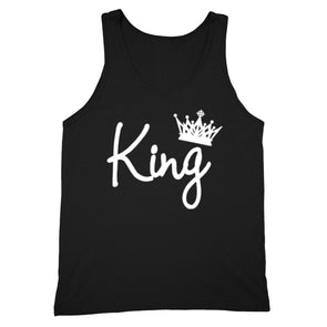 XtraFly Apparel Men's King White Crown Matching Couples Tank-Top