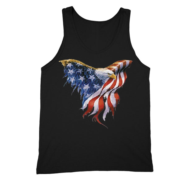 XtraFly Apparel Men's American Flag Distressed 4th of July Tank-Top