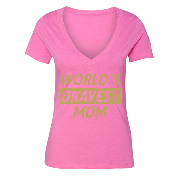 XtraFly Apparel Women's Best Mom Mother's Day V-neck Short Sleeve T-shirt