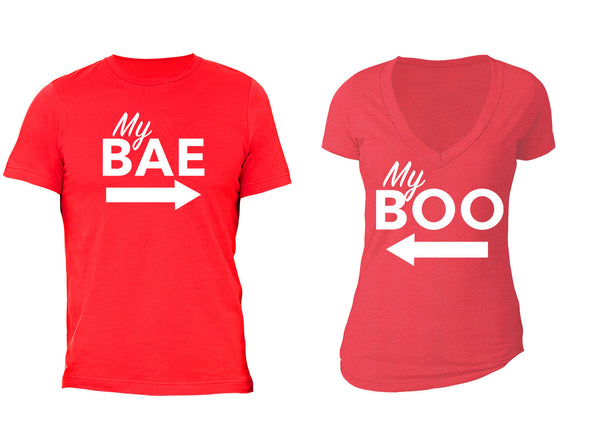 XtraFly Apparel Bae Boo Valentine's Matching Couples Short Sleeve T-shirt