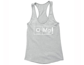 XtraFly Apparel Women's OMG Periodic Table Oxygen Novelty Gag Racer-back Tank-Top