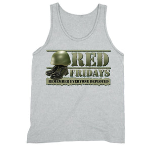 XtraFly Apparel Men's R.E.D. Red Fridays Military Pow Mia Tank-Top