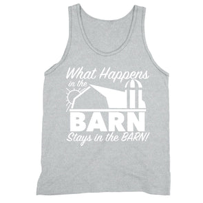 XtraFly Apparel Men's What Happens Barn Novelty Gag Tank-Top