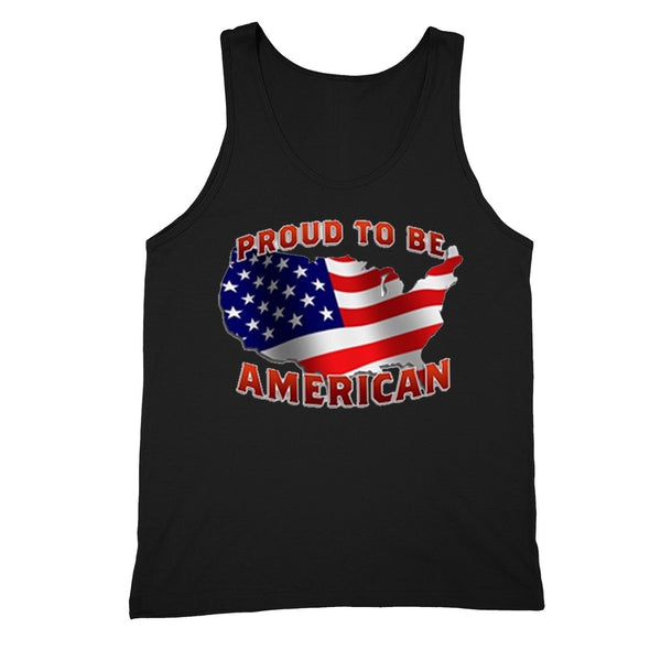 XtraFly Apparel Men's American Flag Distressed 4th of July Tank-Top