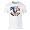 XtraFly Apparel Men's American Flag Distressed 4th of July Crewneck Short Sleeve T-shirt