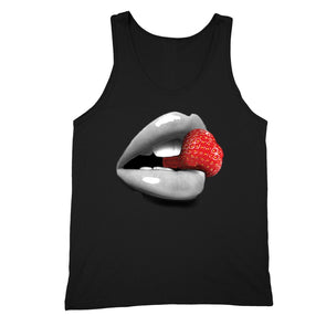 XtraFly Apparel Men's Strawberry Lips Novelty Gag Tank-Top