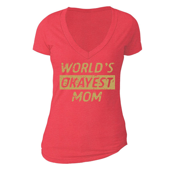 XtraFly Apparel Women's Best Mom Mother's Day V-neck Short Sleeve T-shirt