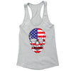 XtraFly Apparel Women's Smiling Skull American Pride Racer-back Tank-Top