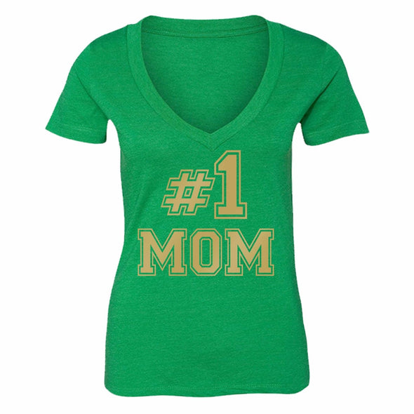 XtraFly Apparel Women's Best Mom Mother's Day V-neck Short Sleeve T-shirt