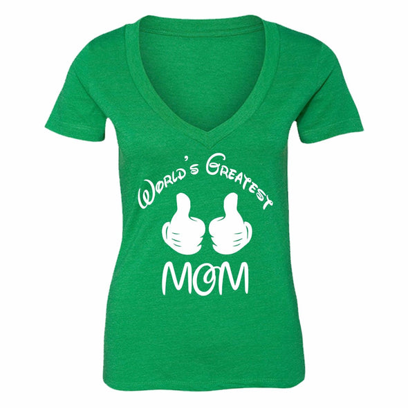 XtraFly Apparel Women's Best Mom Mother's Day V-neck Short Sleeve T-shirt