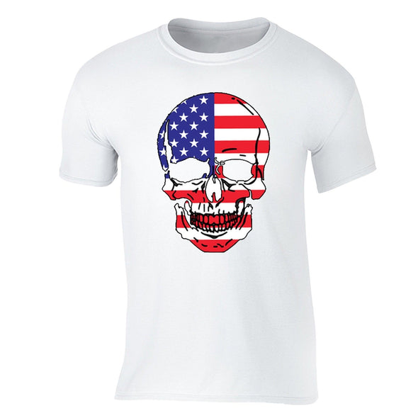 XtraFly Apparel Men's American Flag Distressed 4th of July Crewneck Short Sleeve T-shirt