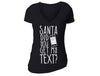 XtraFly Apparel Women's Santa Did You Get My Text Ugly Christmas V-neck Short Sleeve T-shirt