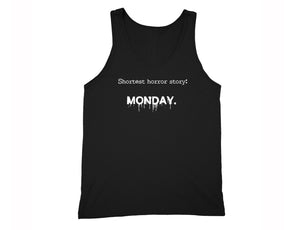 XtraFly Apparel Men's Shortest Horror Story Monday Novelty Gag Tank-Top