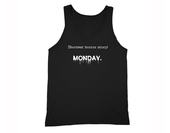 XtraFly Apparel Men's Shortest Horror Story Monday Novelty Gag Tank-Top