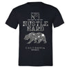 XtraFly Apparel Men's Hustle Hard Bear CA California Pride Crewneck Short Sleeve T-shirt