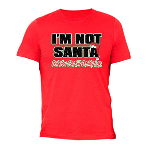 XtraFly Apparel Men's I'm Not Santa Ugly Christmas Crewneck Short Sleeve T-shirt