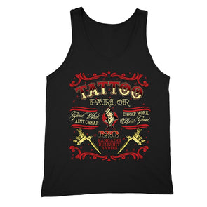 XtraFly Apparel Men's Tattoo Parlor Ink Inked Novelty Gag Tank-Top