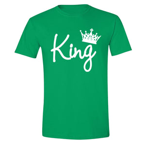 XtraFly Apparel Men's King White Crown Matching Couples Crewneck Short Sleeve T-shirt