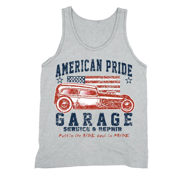 XtraFly Apparel Men's American Flag Distressed 4th of July Tank-Top