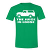 XtraFly Apparel Men's Juice is Loose Bronco OJ Simpson Novelty Gag Crewneck Short Sleeve T-shirt