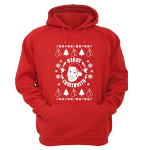 XtraFly Apparel Merry Christhmith Ugly Christmas Hooded-Sweatshirt Pullover Hoodie