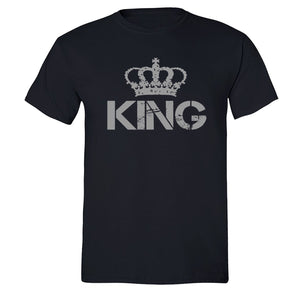 XtraFly Apparel Men's King Silver Crown Matching Couples Crewneck Short Sleeve T-shirt