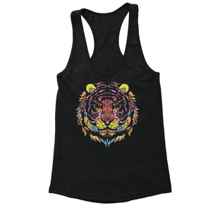 XtraFly Apparel Women's Tiger Pink Tribal Animal Racer-back Tank-Top