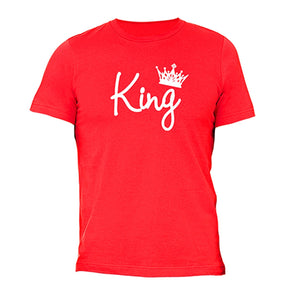 XtraFly Apparel Men's King White Crown Matching Couples Crewneck Short Sleeve T-shirt