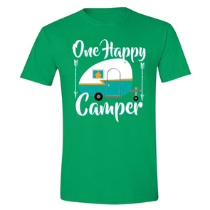 XtraFly Apparel Men's Happy Camper RV Camping Novelty Gag Crewneck Short Sleeve T-shirt