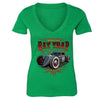 XtraFly Apparel Women's Genuine Rat Trap American Car Truck Garage V-neck Short Sleeve T-shirt