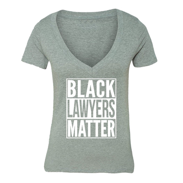 XtraFly Apparel Women's Black Lawyers Matter America V-neck Short Sleeve T-shirt