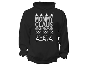 XtraFly Apparel MommyClaus Santa Ugly Christmas Hooded-Sweatshirt Pullover Hoodie