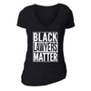 XtraFly Apparel Women's Black Lawyers Matter America V-neck Short Sleeve T-shirt