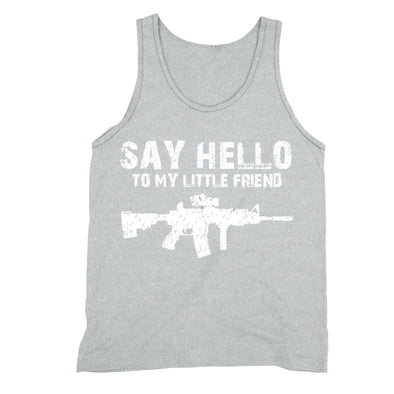 XtraFly Apparel Men's Say Hello Rifle 2nd Amendment Tank-Top