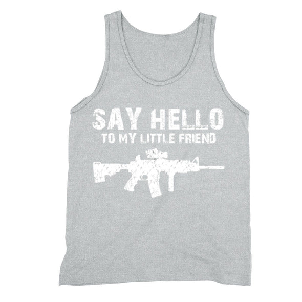 XtraFly Apparel Men's Say Hello Rifle 2nd Amendment Tank-Top