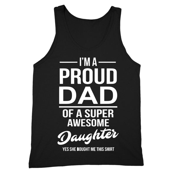 XtraFly Apparel Men's I'm a Proud Dad Father's Day Tank-Top