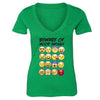 XtraFly Apparel Women's Mood Swings Emoji Novelty Gag V-neck Short Sleeve T-shirt