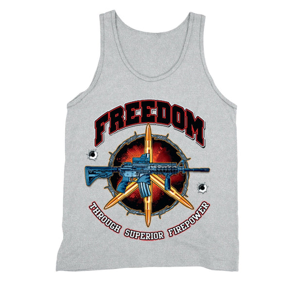 XtraFly Apparel Men's American Flag Distressed 4th of July Tank-Top