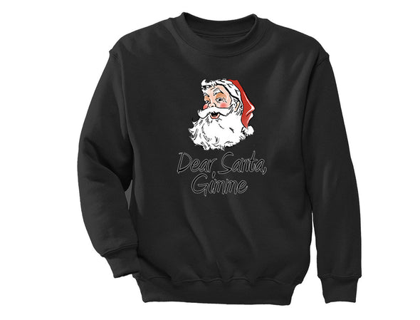 XtraFly Apparel Dear Santa Gimme Ugly Christmas Pullover Crewneck-Sweatshirt