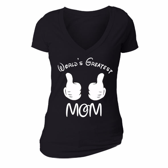 XtraFly Apparel Women's Best Mom Mother's Day V-neck Short Sleeve T-shirt